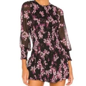 Long Sleeve Smocked Misa Los Angeles Dress size S